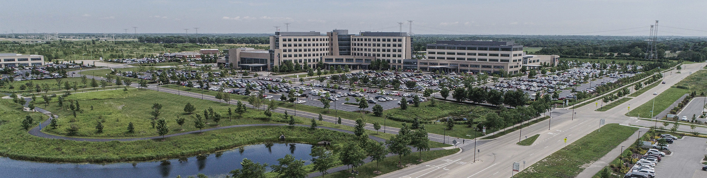 A large hospital campus.