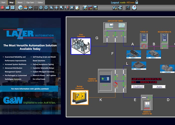A computer screen showing Lazer software