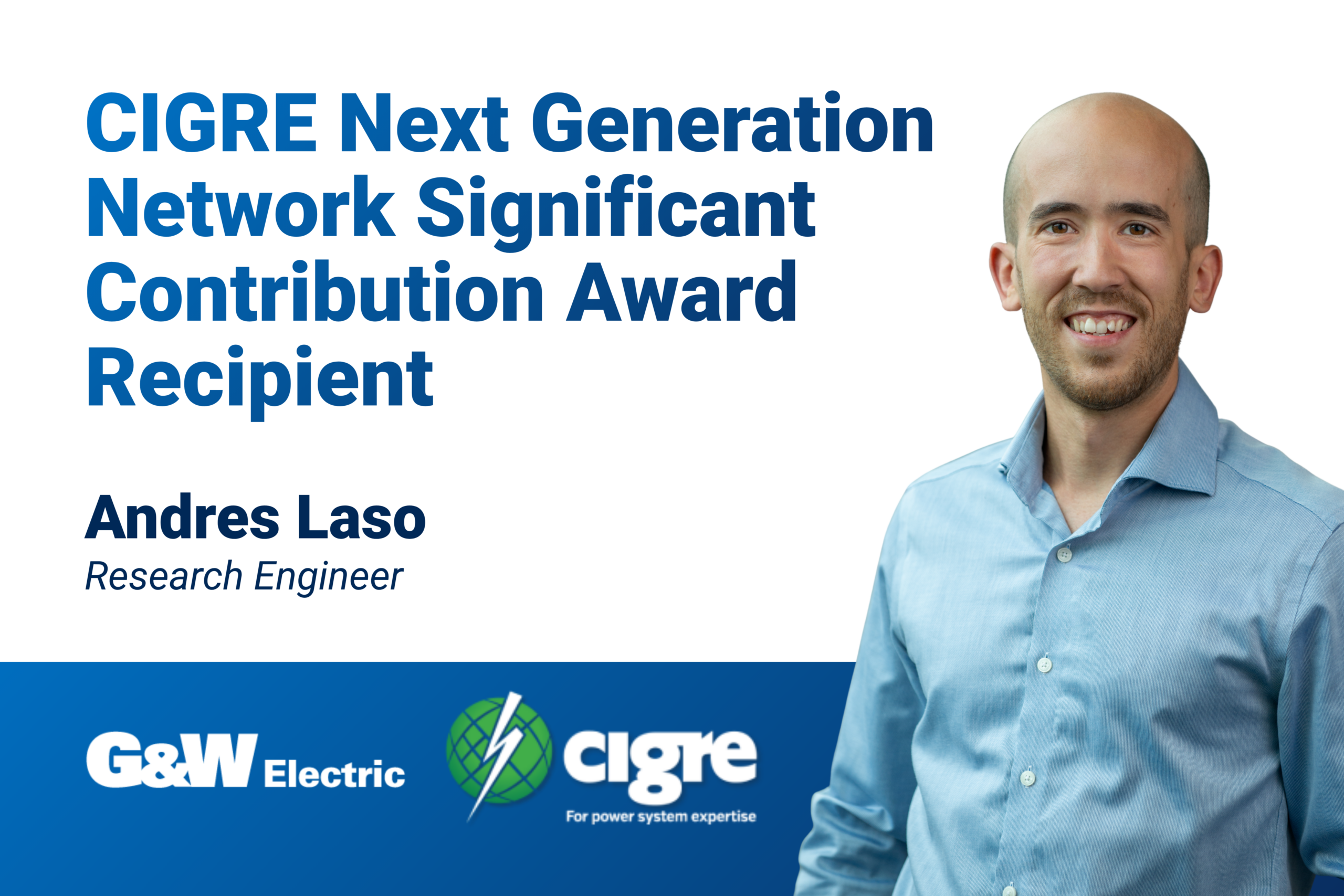 Andres Laso Receives 2026 CIGRE Next Generation Network Significant Contribution Award